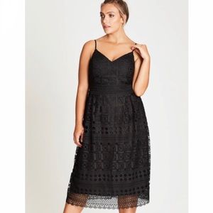 City Chic Black Sublime Lace Dress